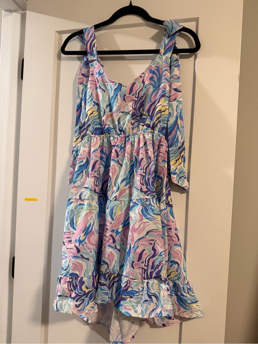 Simply Southern Girls Pastel Swirl Tiered One-Piece in Pink, Blue, Purple